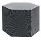 Smooth hexagonal funeral urn with matte carbon-kevlar finish, 5 L s1