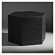 Smooth hexagonal funeral urn with matte carbon-kevlar finish, 5 L s2