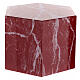 Urne hexagone lisse effet marbre veiné rouge brillant 5L s3