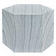 Smooth funerary urn, matte bleached oak hexagon, 5 L s1
