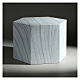 Smooth funerary urn, matte bleached oak hexagon, 5 L s2