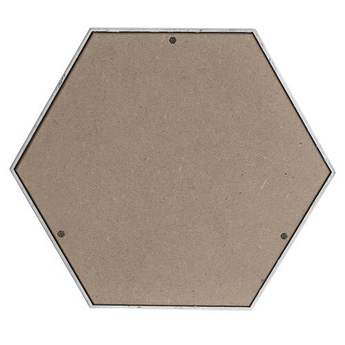 Urna cineraria esagono liscio effetto rovere sbiancato opaco 5L 4
