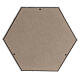 Smooth hexagon cremation urn with matte bleached oak effect 5L s4