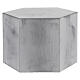 Urna na prochy sześciokątna, gładka, efekt brązu‑aluminium, matowa, 5 L s1