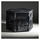 Cremation urn smooth hexagon bronze effect matte aluminum 5L s2