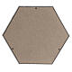 Cremation urn smooth hexagon bronze effect matte aluminum 5L s4