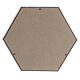 Smooth hexagon funeral urn with quad matte fabric effect 5L s4