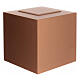 Cubic funeral urn, embossed matte copper lacquered surface, 5 L s1