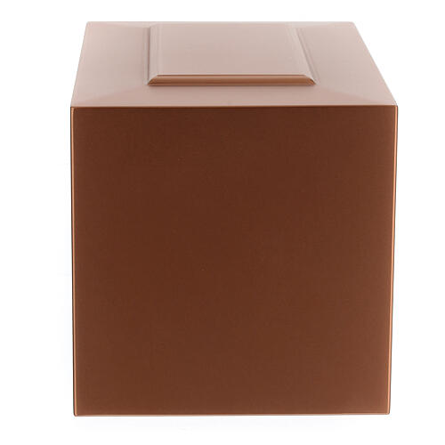 Parallelepiped funeral urn, embossed matte copper lacquered surface, 5 L 3