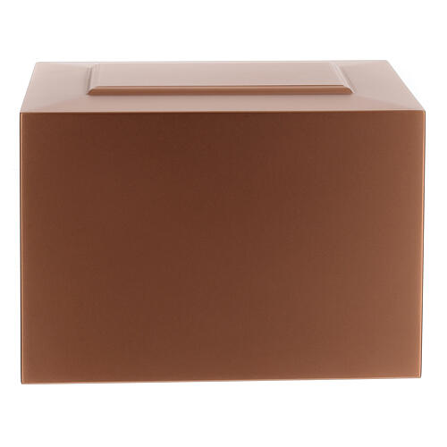 Parallelepiped funeral urn, embossed matte copper lacquered surface, 5 L 4