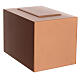 Parallelepiped funeral urn, embossed matte copper lacquered surface, 5 L s1