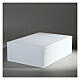 Smooth funerary urn, glossy white lacquered book, 5 L s2