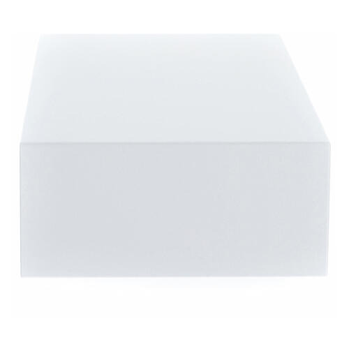 Funeral urn book smooth glossy white lacquered 5L 3