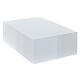 Funeral urn book smooth glossy white lacquered 5L s1