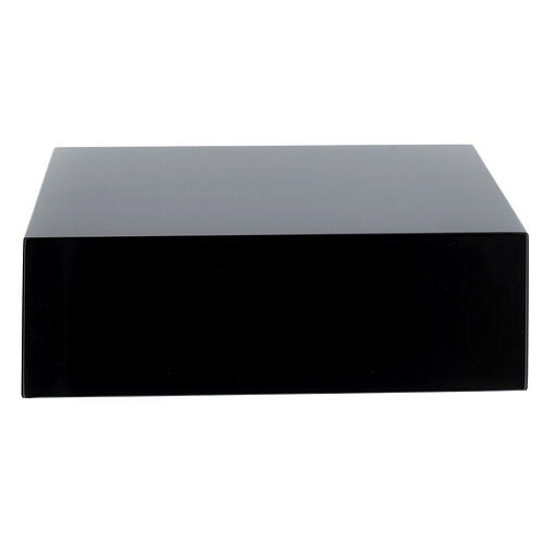 Cinerary urn book smooth glossy black lacquered 5L 4