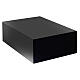 Cinerary urn book smooth glossy black lacquered 5L s1