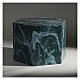 Cremation urn smooth hexagon glossy Guatemala green marble effect 5L s2