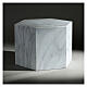 Smooth funerary urn, polished Carrara marble hexagon, 5 L s2