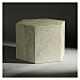 Smooth hexagon cremation urn with glossy Botticino marble effect 5L s2