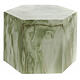 Smooth hexagon funeral urn with shiny onyx effect 5L s1