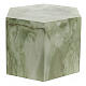 Smooth hexagon funeral urn with shiny onyx effect 5L s3