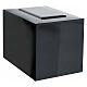 Parallelepiped funeral urn, embossed glossy black lacquered surface, 5 L s1