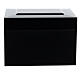 Parallelepiped funeral urn, embossed glossy black lacquered surface, 5 L s3