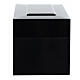 Funeral urn glossy black lacquered ashlar parallelepiped 5L s4