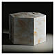 Funeral urn, smooth matte hexagon with bronze white gold finish, 5 L s2