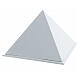 Cremation urn, smooth pyramid with glossy white lacquered finish, 5 L s3
