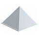 Pyramid cremation urn in glossy white lacquer 5L s1