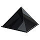 Ascheurne, Pyramidenform, glatte Oberfläche, schwarz glänzend lackiert, 5L s1