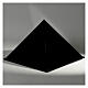 Ascheurne, Pyramidenform, glatte Oberfläche, schwarz glänzend lackiert, 5L s2
