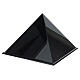 Cremation urn, smooth pyramid with glossy black lacquered finish, 5 L s1