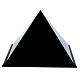 Urna funeraria piramide liscia laccato nero lucido 5L s3