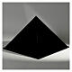 Glossy black lacquered pyramid funeral urn 5L s2