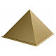 Cremation urn, smooth pyramid with glossy gold lacquered finish, 5 L s3