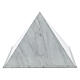 Cremation urn, smooth pyramid with polished Carrara marble finish, 5 L s3