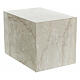 Smooth parallelepiped funeral urn with glossy Botticino marble effect 5L s1