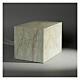 Smooth parallelepiped funeral urn with glossy Botticino marble effect 5L s2