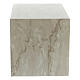 Smooth parallelepiped funeral urn with glossy Botticino marble effect 5L s3