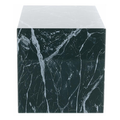 Parallelepiped funeral urn, smooth polished Guatemala green marble effect, 5 L 4