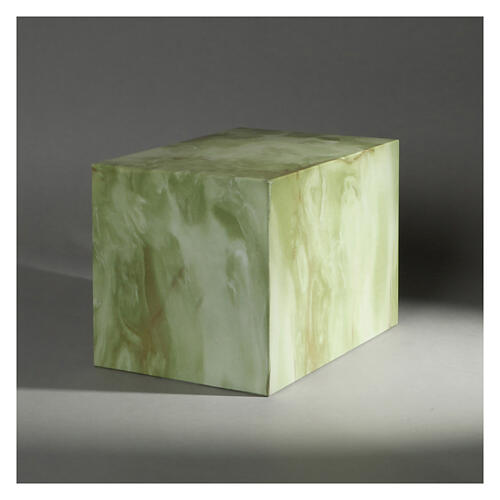 Parallelepiped funeral urn, smooth polished onyx effect, 5 L 2