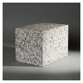 Parallelepiped funeral urn, smooth polished granite effect, 5 L