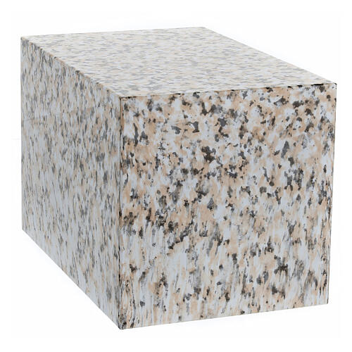 Parallelepiped funeral urn, smooth polished granite effect, 5 L 1