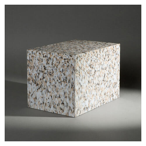 Parallelepiped funeral urn, smooth polished granite effect, 5 L 2