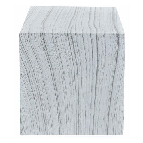 Urna na prochy - prostopadłościan, gładka, matowy efekt bielonego dębu, 5 l 3