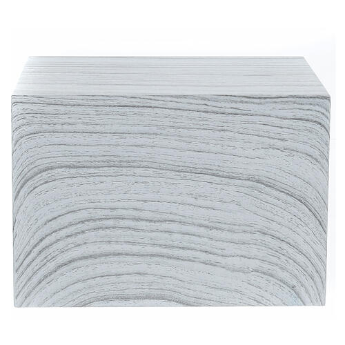 Urna na prochy - prostopadłościan, gładka, matowy efekt bielonego dębu, 5 l 4