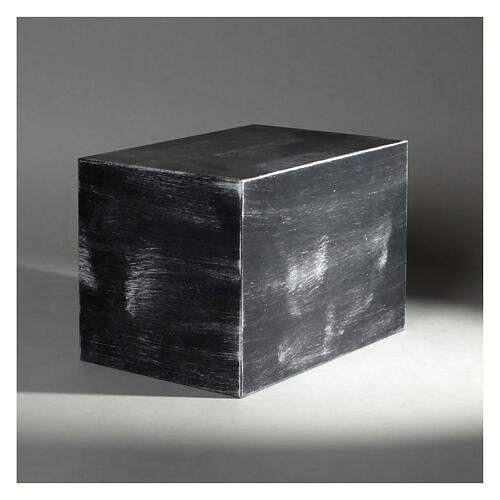 Urna na prochy, prostopadłościenna, gładka, efekt brązu‑aluminium, matowa, 5 L 2