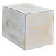 Parallelepiped funeral urn, smooth matte bronze white gold effect, 5 L s1